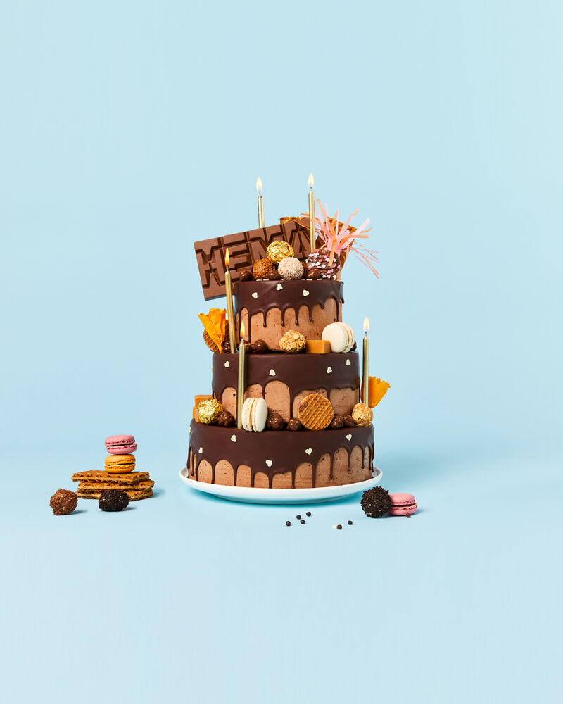 chocolade dripcake verjaardag - 200247 - HEMA